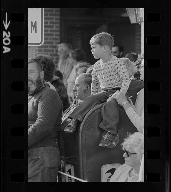 Crowd waiting for President Ford in Exeter, New Hampshire Digital
