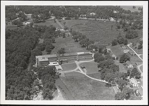 Old Berkshire Mill, aerial view, 1950, back