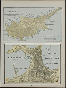 A map of Cyprus reduced from the coast survey by Captn. Graves ; Alexandria (Egypt) ; map of Jerusalem reduced from the Ordnance Survey