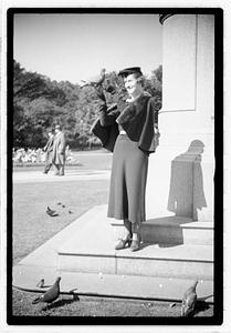 Models posing, Boston Common