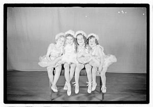 Girl ballet dancers in costume