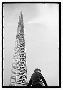 Fire truck and ladder