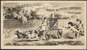 Wheat Bitters prepared by Wheat Bitters Company, New York - a royal appetizer - health for the nation.
