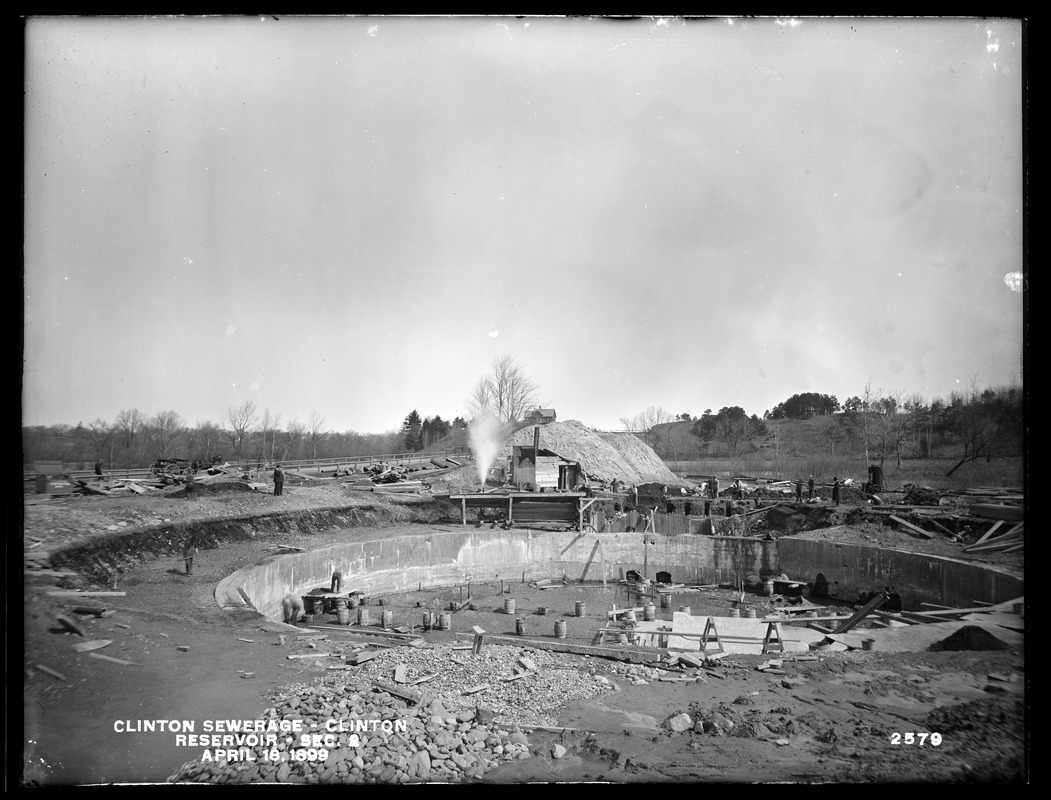 Clinton Sewerage, reservoir, Section 2, Clinton, Mass., Apr. 18, 1899