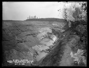 Wachusett Reservoir, North Dike, easterly portion, main cut-off trench, station 41; from the east, Clinton, Mass., May 23, 1899