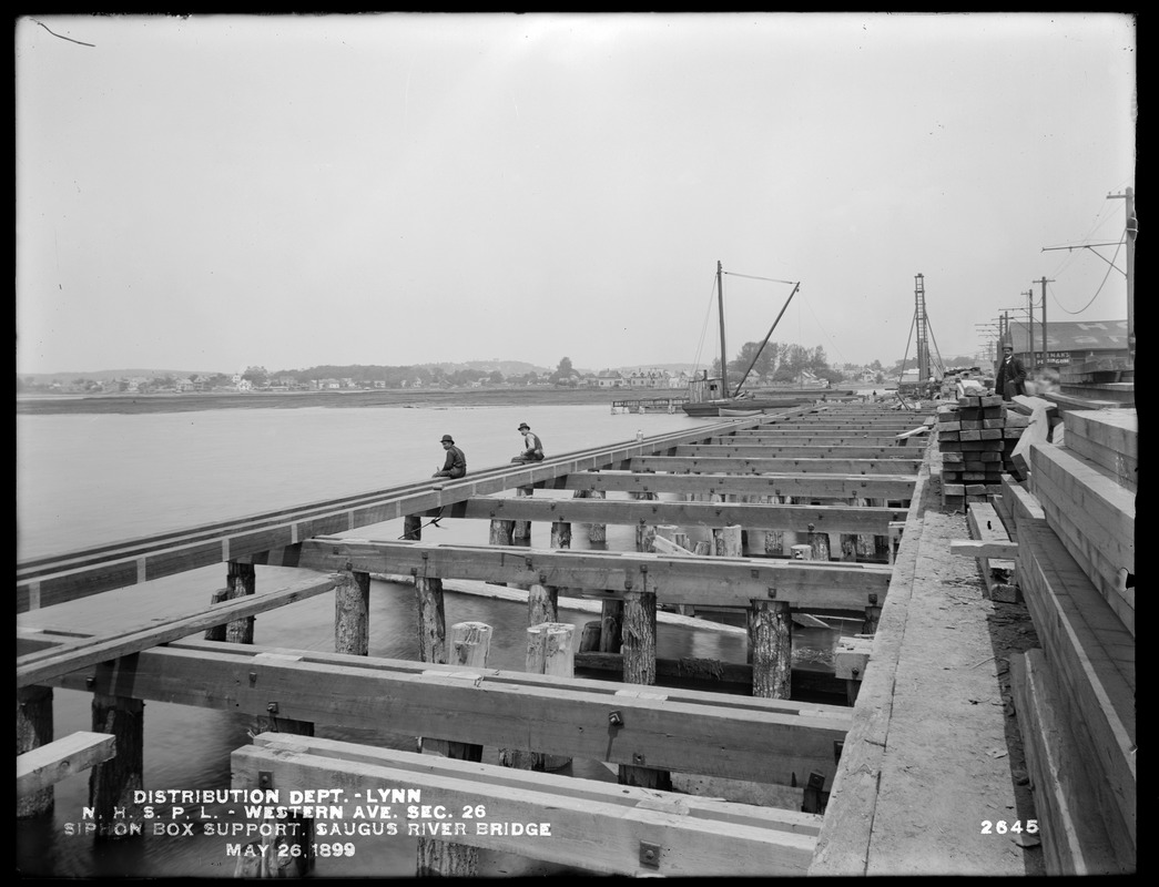 Distribution Department, Northern High Service Pipe Lines, Section 26, girder caps and stringers