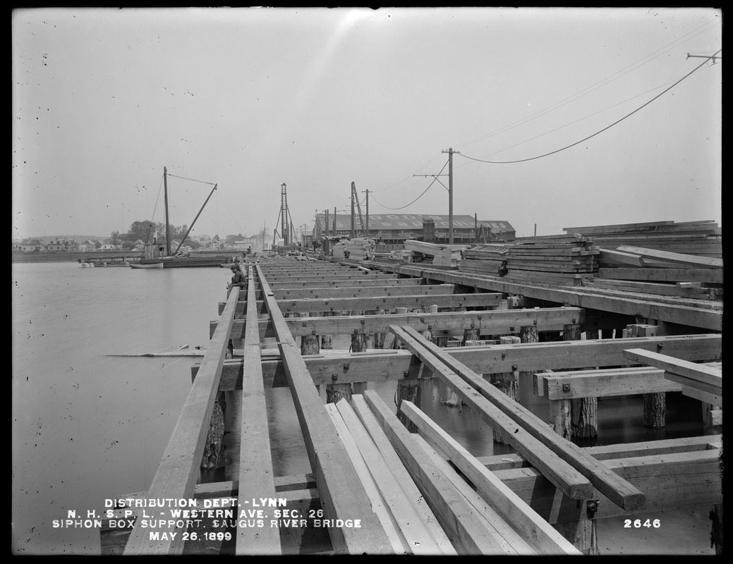 Distribution Department, Northern High Service Pipe Lines, Section 26, girder caps and stringers