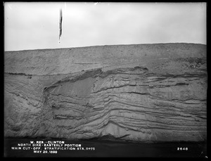 Wachusett Reservoir, North Dike, easterly portion, stratification on south side of main cut-off trench, station 8+75, Clinton, Mass., May 29, 1899