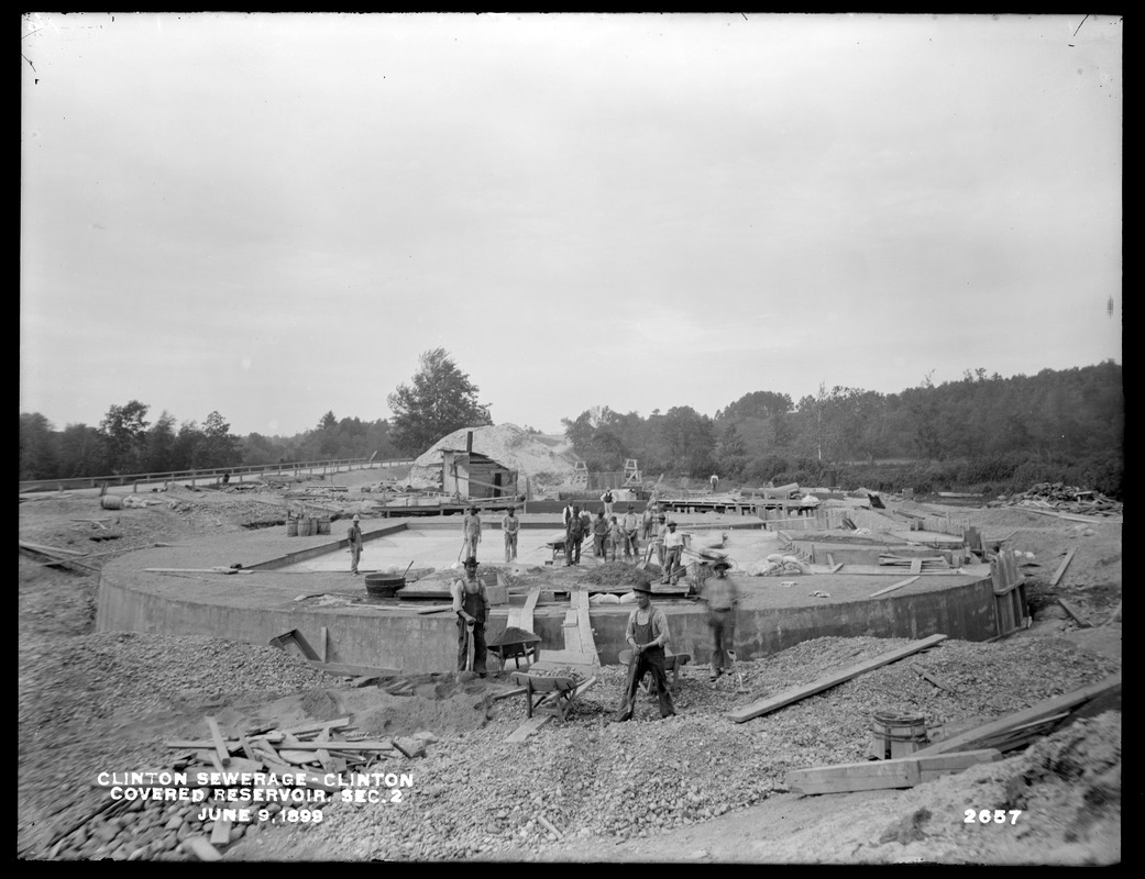 Clinton Sewerage, covered reservoir, Section 2, Clinton, Mass., Jun. 9, 1899
