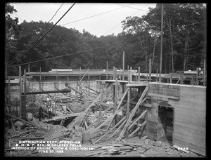 Distribution Department, Northern High Service Spot Pond Pumping Station, interior of engine room and coal house, from the southwest, Stoneham, Mass., Jun. 20, 1899