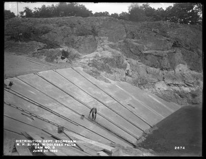 Distribution Department, Northern High Service Middlesex Fells Reservoir, Dam No. 3, from the south, Stoneham, Mass., Jun. 20, 1899