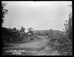 Wachusett Reservoir, new road between West Boylston and Clinton, Station 148; from the southwest, Sterling, Mass., Jul. 12, 1899