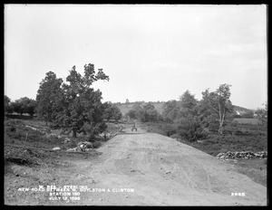 Wachusett Reservoir, new road between West Boylston and Clinton, Station 150; from the southwest, Sterling, Mass., Jul. 12, 1899