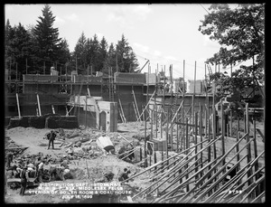 Distribution Department, Northern High Service Spot Pond Pumping Station, interior of boiler room and coal house, from the east, Stoneham, Mass., Jul. 15, 1899