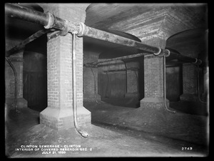 Clinton Sewerage, interior of covered reservoir, Section 2, Clinton, Mass., Jul. 21, 1899