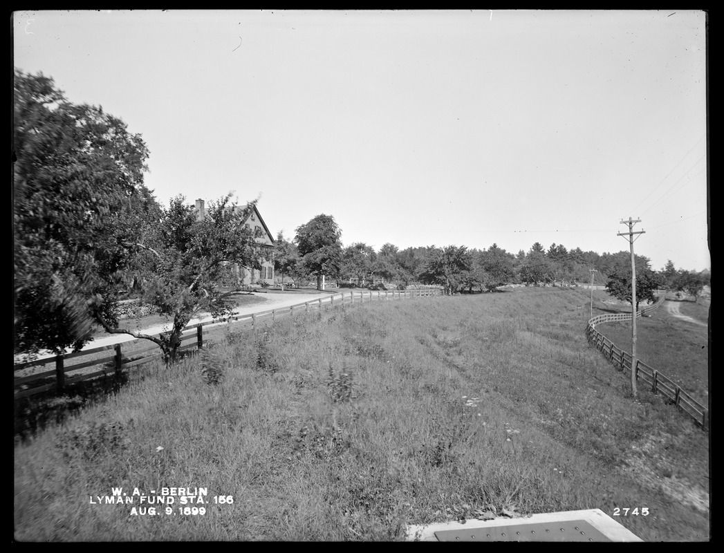 Wachusett Aqueduct, Lyman Fund, station 156, Berlin, Mass., Aug. 9, 1899