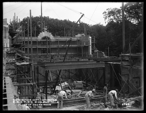 Distribution Department, Northern High Service Spot Pond Pumping Station, engine room floor, from the southwest, Stoneham, Mass., Aug. 14, 1899