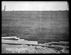 Distribution Department, Low Service Spot Pond Reservoir, core wall of Dam No. 10, station 1+25, from the north, Stoneham, Mass., Aug. 14, 1899