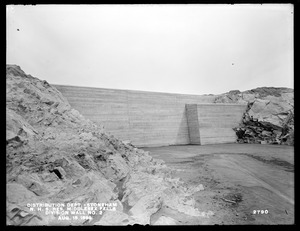 Distribution Department, Northern High Service Middlesex Fells Reservoir, division wall No. 2, from the south, Stoneham, Mass., Aug. 15, 1899