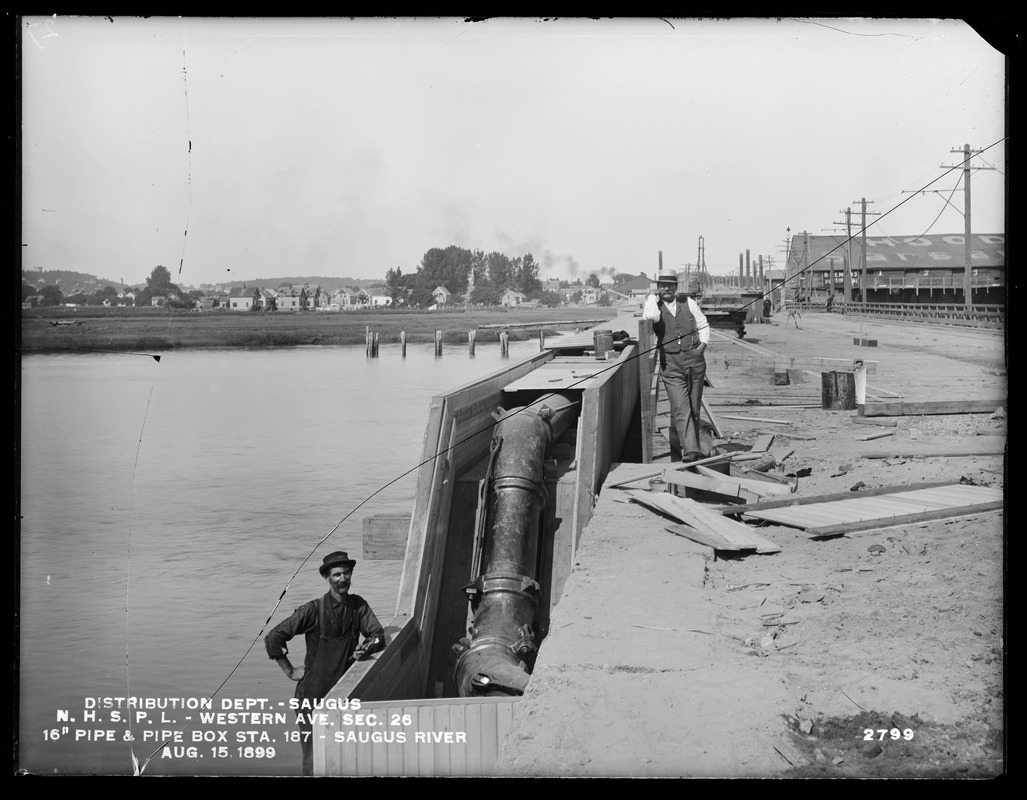 Distribution Department, Northern High Service Pipe Lines, Section 26, Saugus River crossing