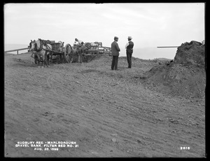 Sudbury Reservoir, Marlborough Brook Filters, gravel bank, Filter-bed No. 21, Marlborough, Mass., Aug. 28, 1899
