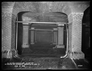 Clinton Sewerage, interior of covered reservoir, Section 2, Clinton, Mass., Aug. 31, 1899