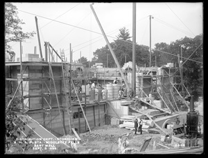 Distribution Department, Northern High Service Spot Pond Pumping Station, east wall, from the south, Stoneham, Mass., Sep. 5, 1899