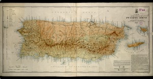 A map of the island of Puerto Rico