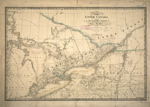 A map of the province of Upper Canada, describing all the new settlements, townships, & cc. with the countries adjacent, from Quebec to Lake Huron