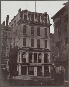 Boston, Massachusetts. Boston Advertiser building, James Franklin's printing office
