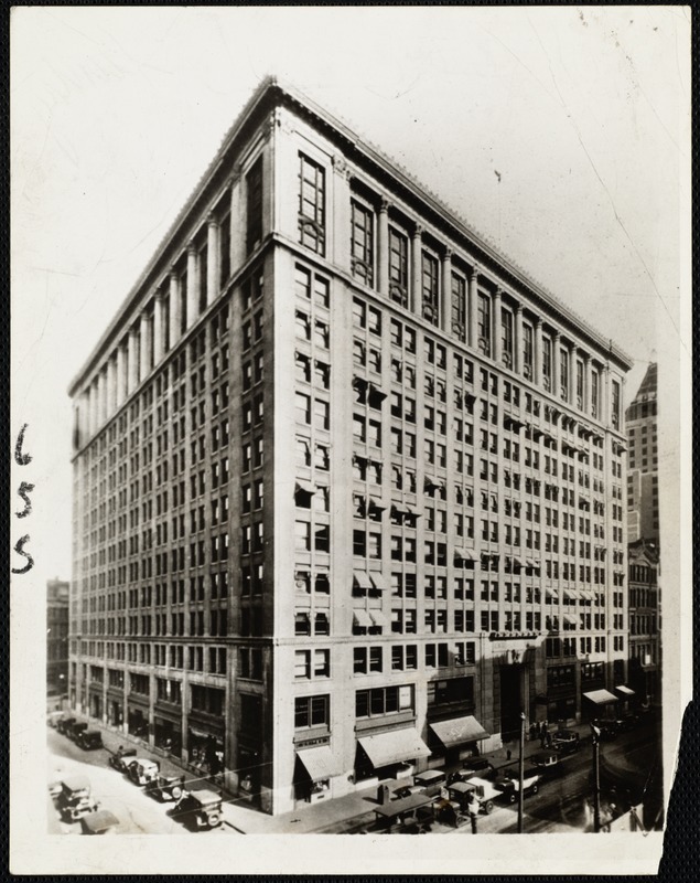 View of the Chamber of Commerce building on Federal St. Boston. Managed by Amory Eliot office