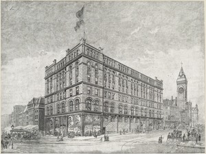The new Continental Clothing House, Washington and Boylston Streets, (old site of Boylston Market), Boston