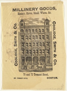 Coolidge, Smith & Co. Millinery Goods