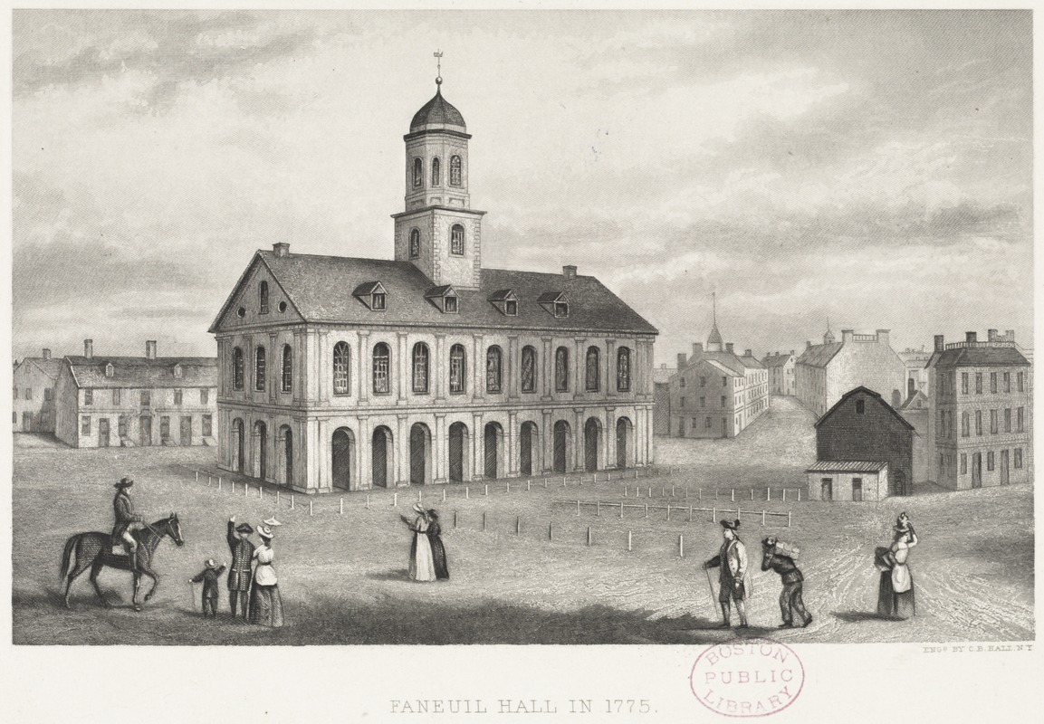 Faneuil Hall in 1775 Digital Commonwealth
