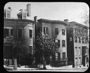 Three brick mansions at head of Winthrop Street