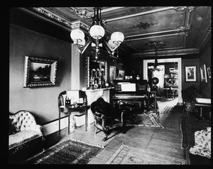 Parlor of George F. Chapin looking toward the dining room, 32 Chestnut Street