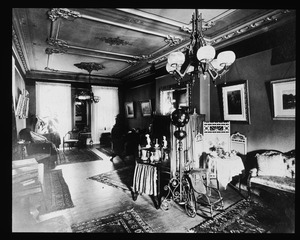 Parlor of George F. Chapin, looking toward front windows, 32 Chestnut Street