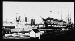 Warships and Old Ironsides in 1905