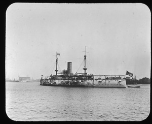 Battleship in Boston Harbor
