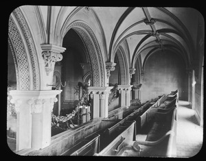 Balcony of First Church, about 1900
