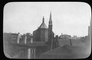 Trinity Methodist Church from roof of Main Street building