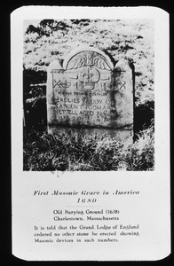 First Masonic grave in America, 1680