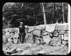 Sustaining wall of the granite railway in Quincy, May 30, 1960