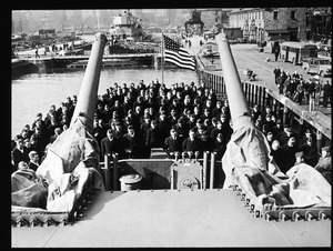 Invocation - commissioning of destroyer in 1944 in Charlestown Navy Yard.