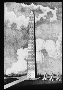 Frontispiece to 31 page book of 1843 by Solomon Willard, its architect, about "Plans & sections of the obelisk on Bunker's Hill with details of experiments made in quarrying."