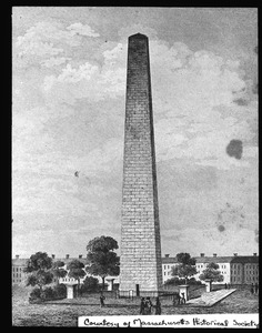 French engraving, "Monument de Bunker's Hill"