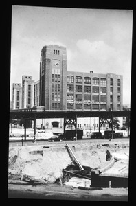 Schraffts factory overlooking excavations at Sullivan Square, June, 1951.