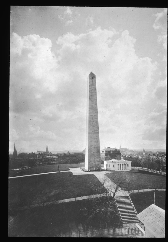 Bunker Hill Monument From Upper Storey Of House Near Corner Of Chestnut 