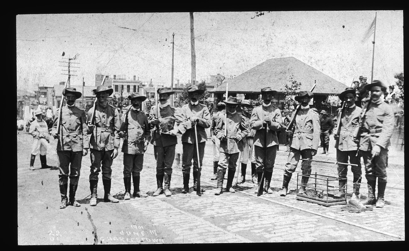 Feature of June 17 parade, 1901, Teddy Roosevelt's lion hunters