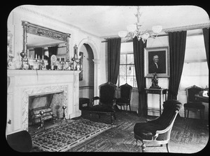 Interior of parlor of Hurd Mansion
